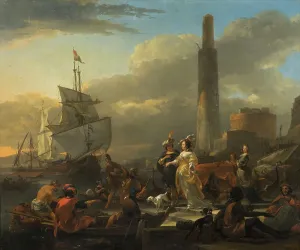 Nicolaes Berghem Prints: A Harbour Scene, between c.1665 and c.1665. Creator: Nicolaes Berchem