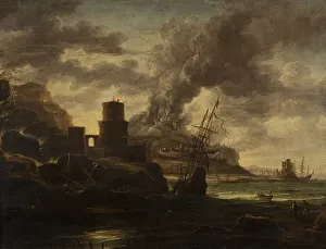 Rosa Salvator Prints: Harbour Scene. Creator: School of Salvator Rosa