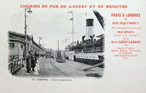 Images Dated 21st March 2007: Harbour station, Dieppe, c1900