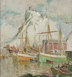 Boberg Anna Katarina Prints: In the Harbour, Svolvaer. Study from Lofoten, 1905. Creator: Anna Katarina Boberg