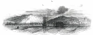 Naval Review Prints: Harbour and Town of Cherbourg, 1850. Creator: Unknown