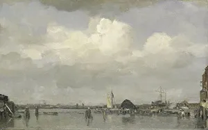 Maris Jacob Henricus Prints: Harbour view, c.1890. Creator: Jacob Henricus Maris
