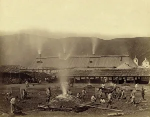 Prison Camp Prints: Hard Labor Convicts Roasting Ore in the Yard of the Kutomara Plant