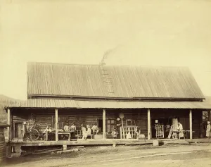 Labour Camp Prints: Hard Labor Convicts at Work in the Shop, 1891. Creator: Aleksei Kuznetsov