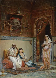 Hookahs Prints: in a Harem. Artist: Baratti, Filippo (1868-1901)