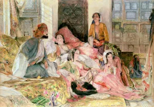 John Frederick Lewis Prints: The Harem, c1850. Artist: John Frederick Lewis