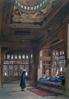 Frank Dillon Prints: The Harem of Sheikh Sadat, Cairo, 1870. Artist: Frank Dillon