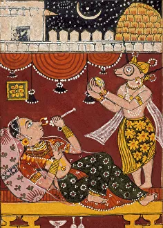 Crescent Moon Prints: Harinaigameshin Brings the Embryo of Jina Mahavira to Queen Trishala