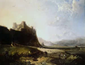 Welsh Prints: Harlech Castle, 19th century. Artist: John Wright Oakes