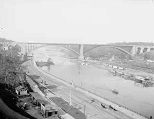 The Harlem from High Bridge, New York, c1905. Creator: Unknown