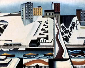 Cubism Gallery: Harlem Rivers, 1928. Artist: Preston Dickinson