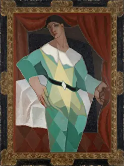 Carnival Prints: Harlequin, 1925. Creator: Gris, Juan (1887-1927)