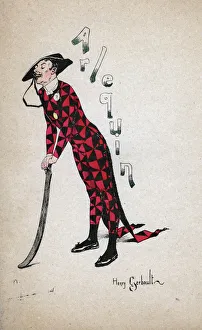 Theatrical Costume Prints: Harlequin, c1880-1930. Artist: Henry Gerbault