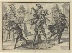 Harlequin Prints: Harlequin and Scaramouche Create a Fountain