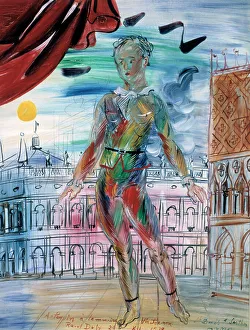 Harlequin Prints: Harlequin Venitienne, 1929. Artist: Raoul Dufy