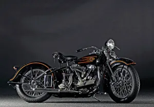 Harley Davidson ELS Knucklelhead 1937. Artist: Simon Clay