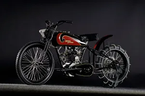 Harley Davidson OHV peashooter 1901. Artist: Simon Clay