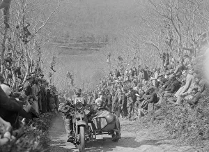Cornish Gallery: Harley-Davidson of RW Praill, MCC Lands End Trial, Hustyn Hill, Wadebridge, Cornwall, 1933