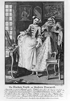 Corset Gallery: The Harlots Nurse or Modern Procuress, 1750