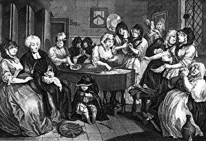 Prostitution Gallery: The Harlots Progress, 1733. Artist: William Hogarth