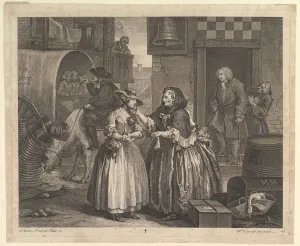 Prostitution Gallery: A Harlots Progress, Plate 1, April 1732. Creator: William Hogarth