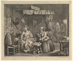 Prostitution Gallery: A Harlots Progress, Plate 3, April 1732. Creator: William Hogarth