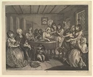 Prostitution Gallery: A Harlots Progress, Plate 6, April 1732. Creator: William Hogarth