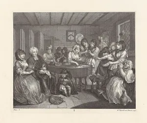 Prostitution Prints: A Harlot's Progress. Plate 6: Moll's wake