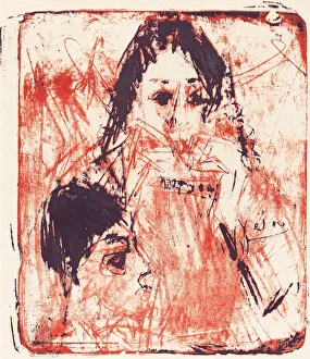 Die Brucke Gallery: Harmonica Player, 1919. Creator: Ernst Kirchner