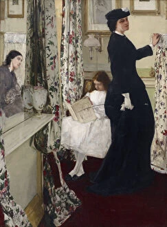 Music Room Gallery: Harmony in Green and Rose: The Music Room, 1860. Artist: Whistler, James Abbott McNeill (1834-1903)