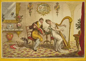 James 1757 1815 Collection: Harmony before Matrimony, 1805. Artist: Gillray, James (1757-1815)