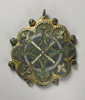 Gilded Copper Prints: Harness Pendant, 1200s. Creator: Unknown