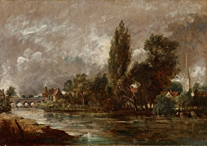 Harnham Bridge, Salisbury, about 1821. Creator: John Constable
