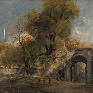 Constable John Gallery: Harnham Gate, Salisbury, between 1820 and 1821. Creator: John Constable