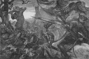 Conflict Prints: Harold at the Battle of Hastings, 1066, (c1880)