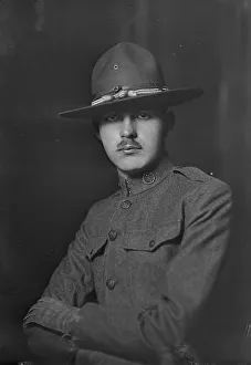 Campaign Hat Prints: Harold Harvey, portrait photograph, 1918 Nov. Creator: Arnold Genthe