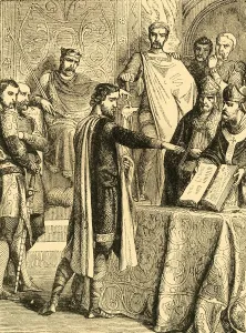 Sacred Prints: Harold swearing to maintain the Right of the Duke of Normandy to the Throne of England