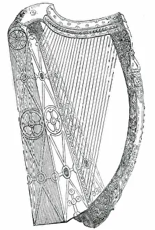 Mary Stuart Prints: Harp of Queen Mary of Scots, 1850. Creator: Unknown