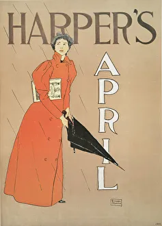 April Prints: Harper's April, c1894. Creator: Edward Penfield