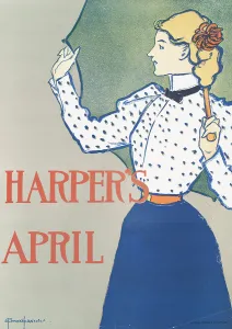 April Prints: Harper's April, c1897. Creator: Edward Penfield
