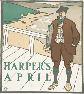 Posters Prints: Harper's April, c1899. Creator: Edward Penfield