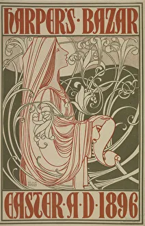 Olive Green Prints: Harper's Bazar. [sic] Easter A. D. 1896, c1896. Creator: William H Bradley