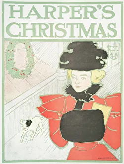 Posters Prints: Harper's Christmas, c1890. Creator: Edward Penfield