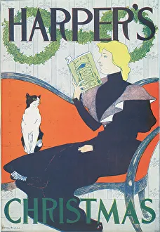 Penfield Edward Prints: Harper's Christmas, c1894. Creator: Edward Penfield