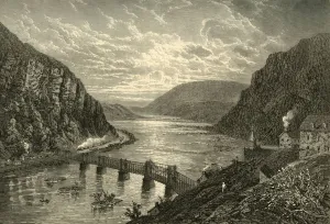 River Potomac Prints: Harpers Ferry, 1872. Creator: John Filmer