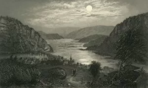 Lunar Collection: Harpers Ferry by Moonlight, 1872. Creator: Robert Hinshelwood