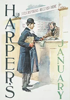 Harper's January, c1890 - 1907. Creator: Edward Penfield
