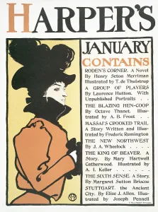 Harper's January. Contains Rodens Corner A Novel By Henry Seton Merriman... c1898. Creator: Edward Penfield