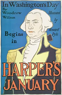 Penfield Edward Prints: Harper's January, In Washington's Day Begins