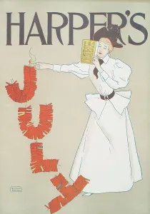 Firework Prints: Harper's July, c1894. Creator: Edward Penfield